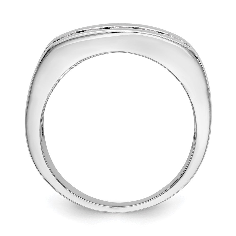 14k White Gold 3/4 Ct. Lab Grown Diamond VS/SI+ G+ Men's Band Ring