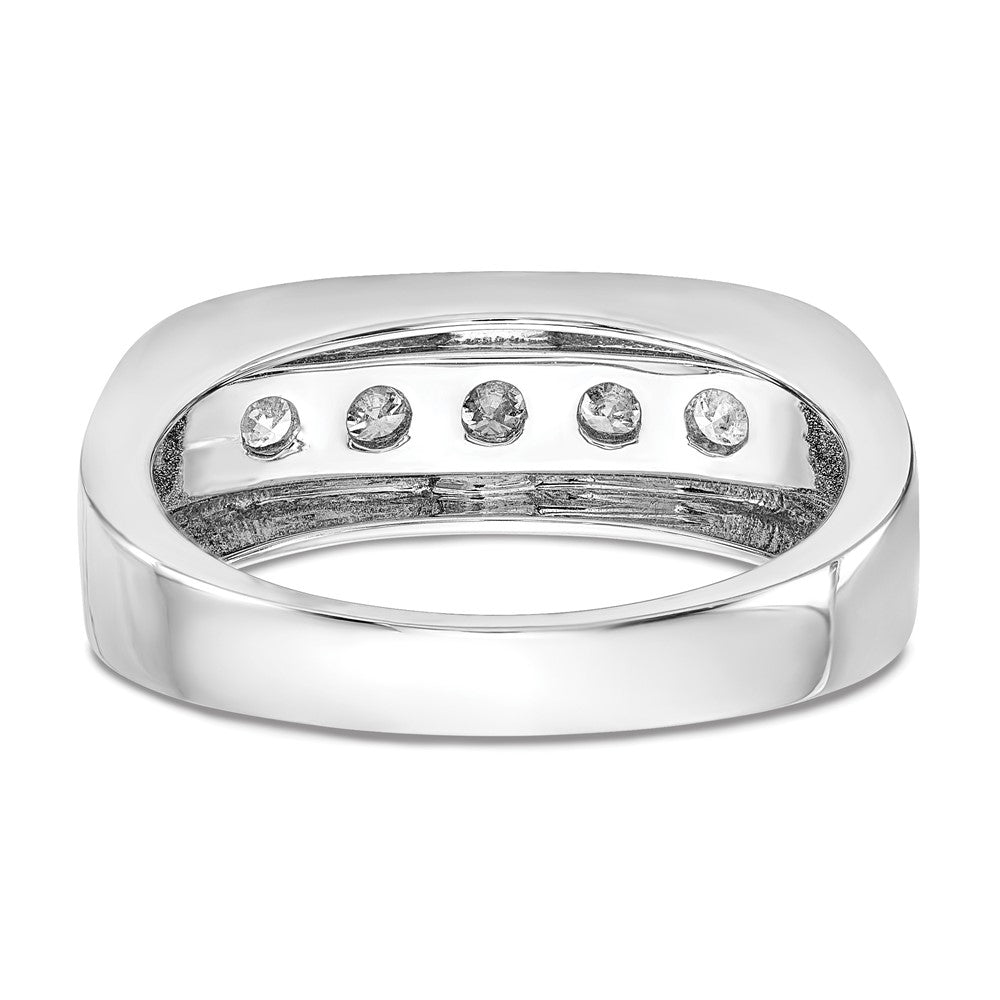 14k White Gold 3/4 Ct. Lab Grown Diamond VS/SI+ G+ Men's Band Ring