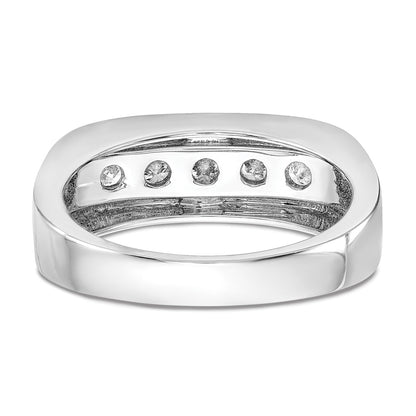 10k White Gold 3/4 Ct. Lab Grown Diamond VS/SI+ G+ Men's Band Ring