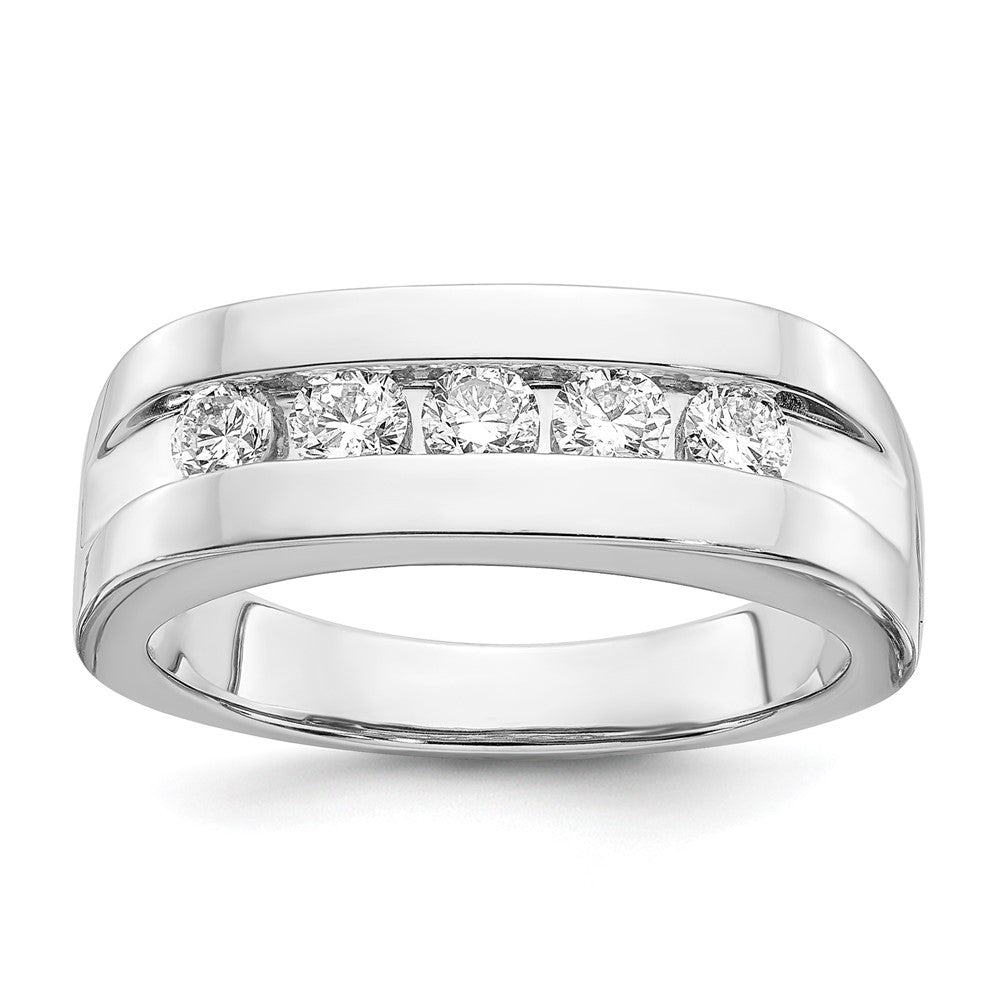 10k White Gold 3/4 Ct. Lab Grown Diamond VS/SI+ G+ Men's Band Ring