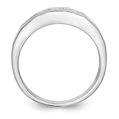 14k White Gold 1/3 Ct. Lab Grown Diamond VS/SI+ G+ Men's Band Ring