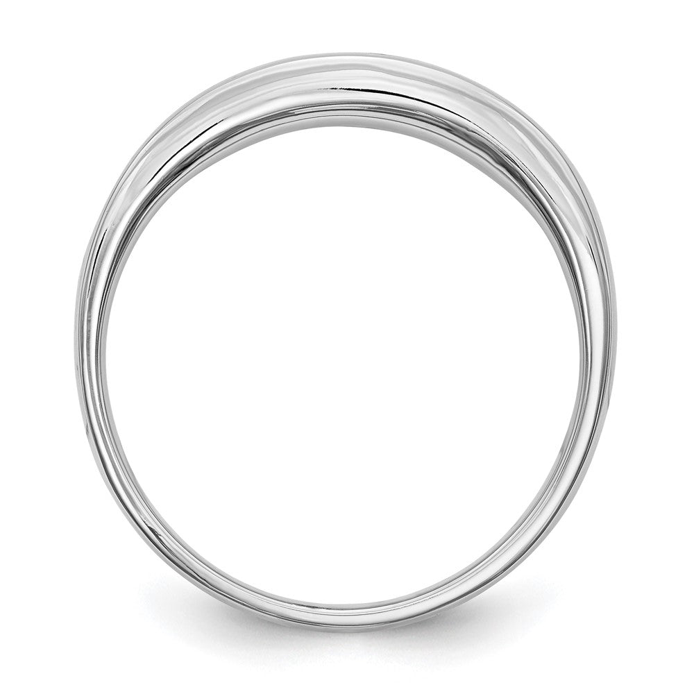 14K White Gold 1/4 Carat Diamond Complete Men'S Channel Band