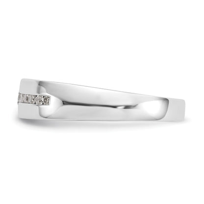 14K White Gold 1/4 Carat Diamond Complete Men'S Channel Band