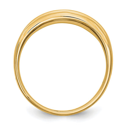 14k Yellow Gold Lab Grown Diamond VS/SI+ G+ Men's Band Ring