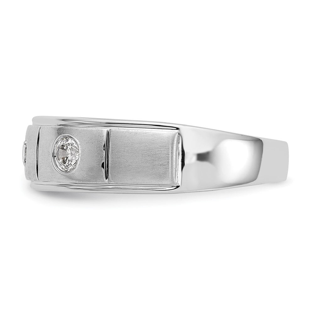 14K White Gold True Origin Men'S 1/3 Carat Lab Grown Diamond Vs/Si D E F Band