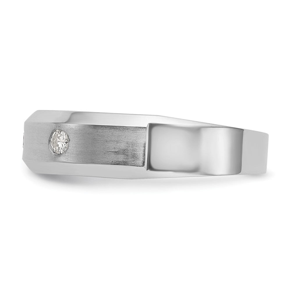 14K White Gold True Origin Men'S 1/6 Carat Lab Grown Diamond Vs D E F Band