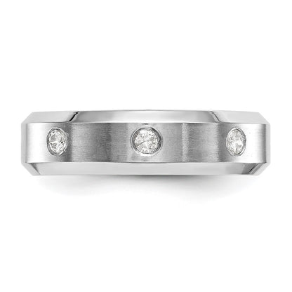 14K White Gold True Origin Men'S 1/6 Carat Lab Grown Diamond Vs D E F Band