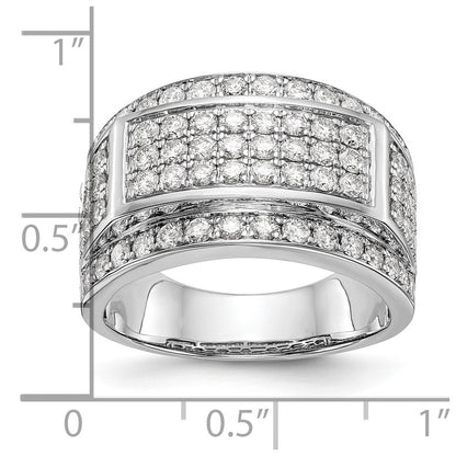 10k White Gold 2 Ct. Lab Grown Diamond VS/SI+ G+ Men's Ring