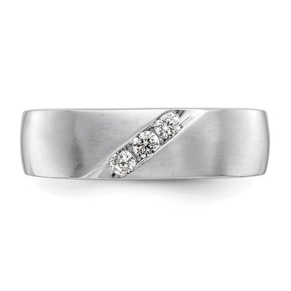 14K White Gold True Origin Men'S 1/5 Carat Lab Grown Diamond Vs Def Band