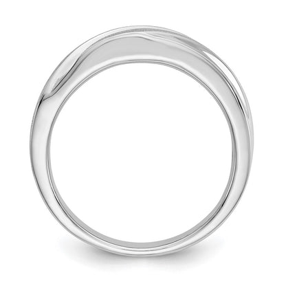 14K White Gold True Origin Men'S 1/4 Carat Lab Grown Diamond Vs/Si D E F Brushed And Polished Band
