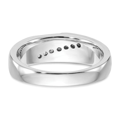 14K White Gold True Origin Men'S 1/4 Carat Lab Grown Diamond Vs D E F Brushed And Polished Band
