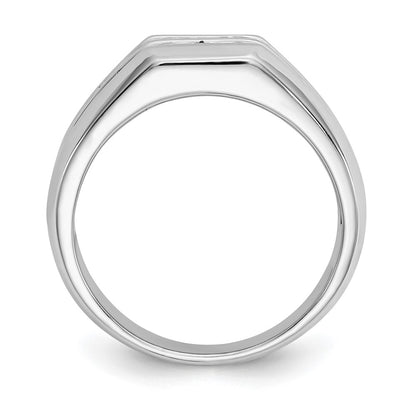 14K White Gold True Origin Men'S 1/2 Carat Lab Grown Diamond Vs D E F Double Channel Heirloom Band