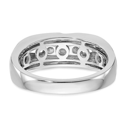 14K White Gold True Origin Men'S 1/3 Carat Lab Grown Diamond Vs/Si D E F Brushed And Polished Band