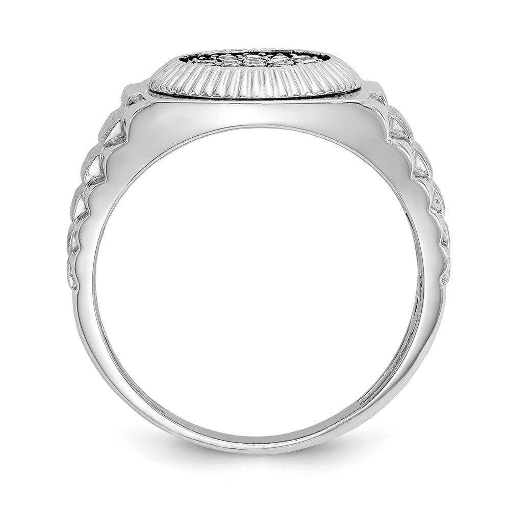 14K White Gold True Origin Men'S 1/4 Carat Lab Grown Diamond Vs D E F Heirloom Ring