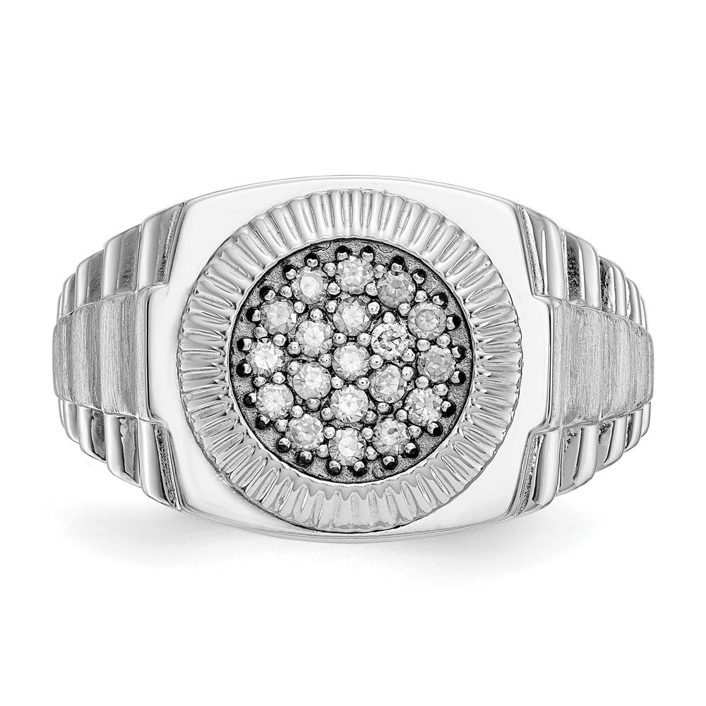 14K White Gold True Origin Men'S 1/4 Carat Lab Grown Diamond Vs D E F Heirloom Ring