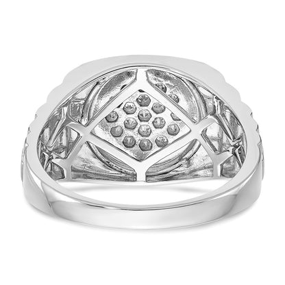 14K White Gold True Origin Men'S 1/4 Carat Lab Grown Diamond Vs D E F Heirloom Ring