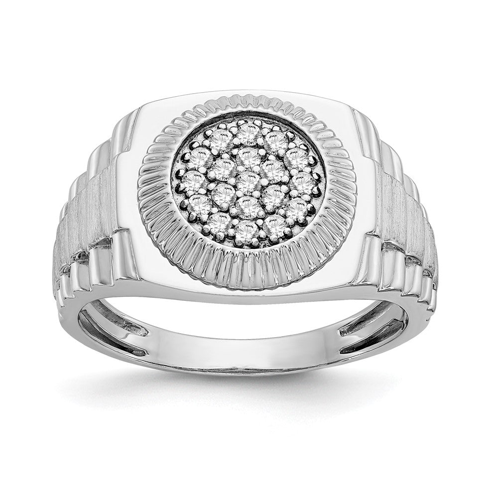 14K White Gold True Origin Men'S 1/4 Carat Lab Grown Diamond Vs D E F Heirloom Ring