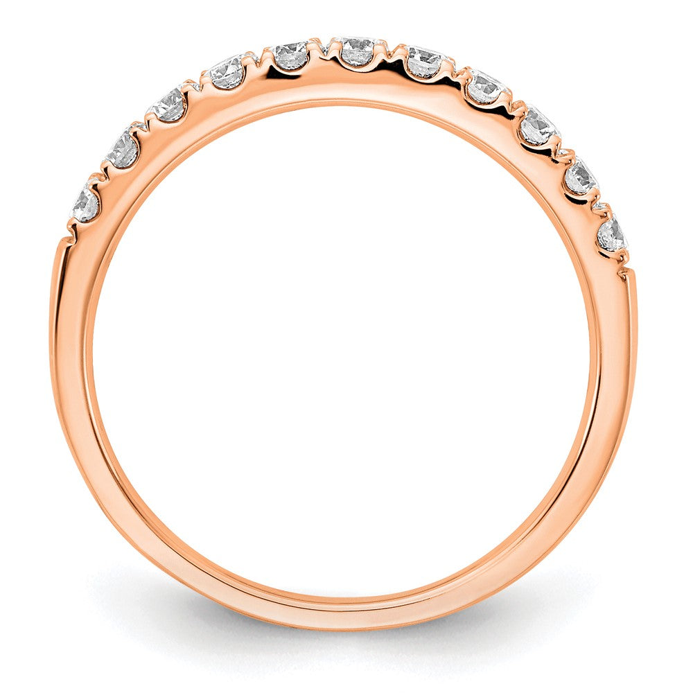 14k Rose Gold 1/2 Ct. Lab Grown Diamond VS/SI+ G+ Complete Wedding Band
