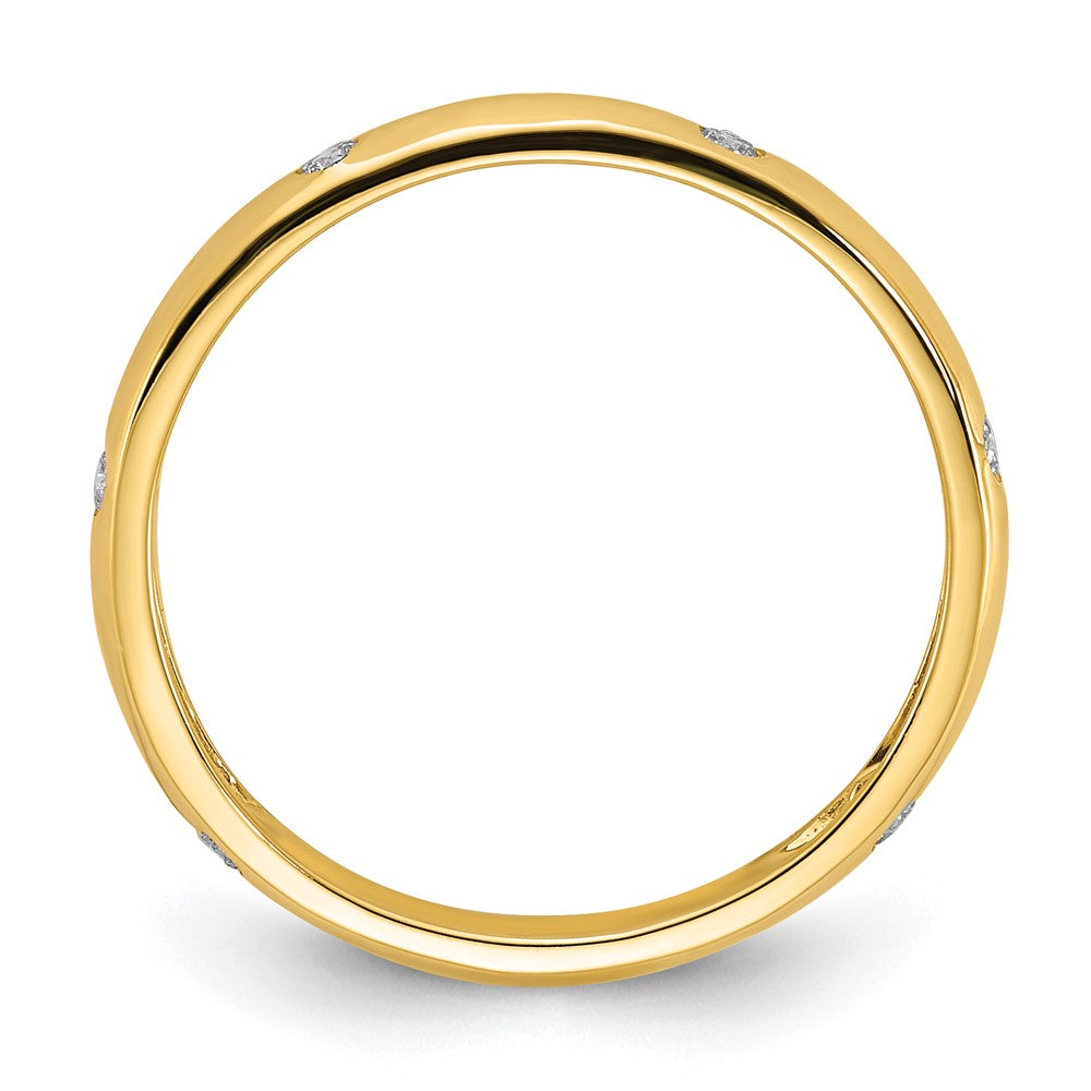 14K Yellow Gold 6-stone Real Diamond Band