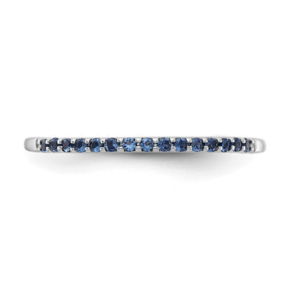10K White Gold 10K Blue Sapphire Band