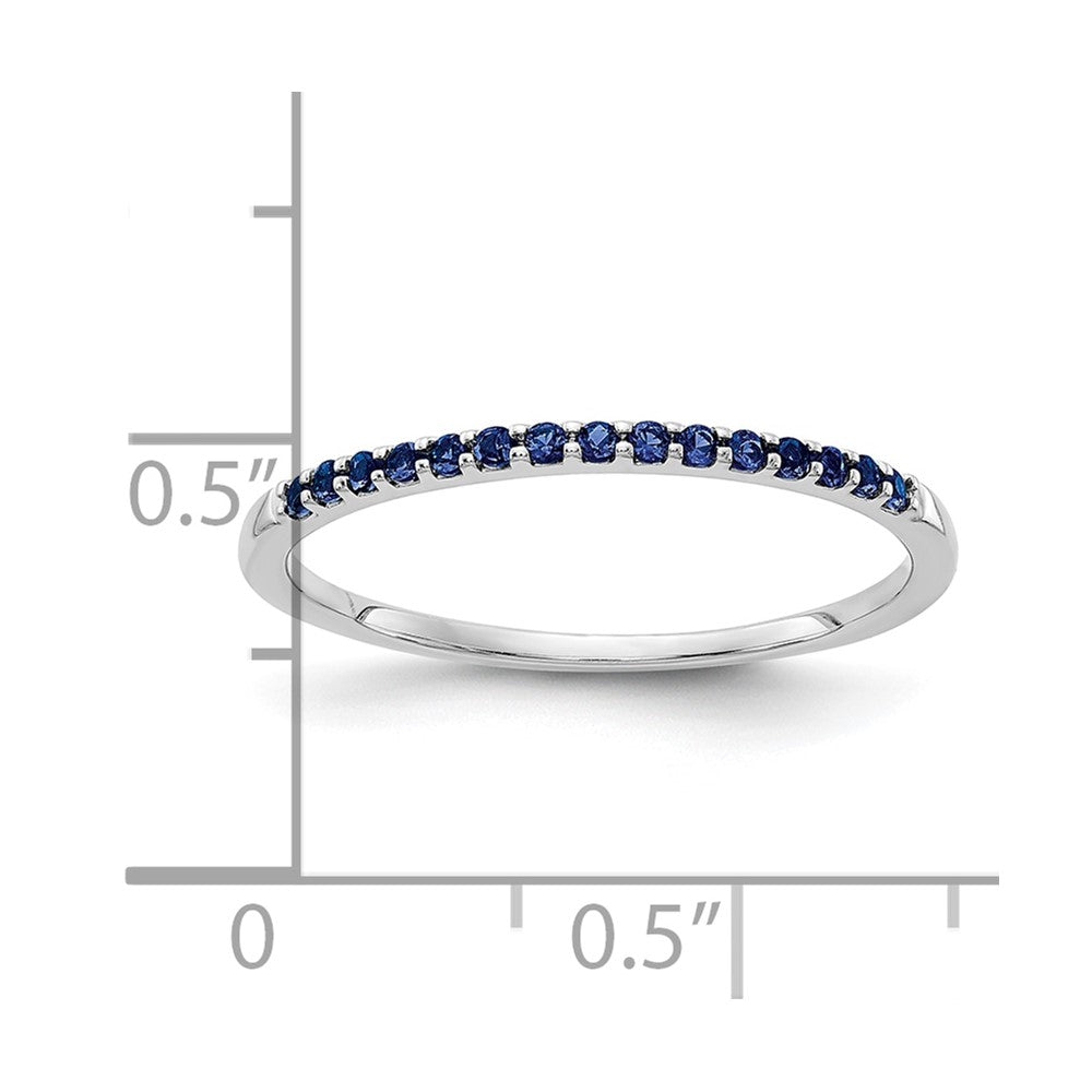 10K White Gold 10K Blue Sapphire Band