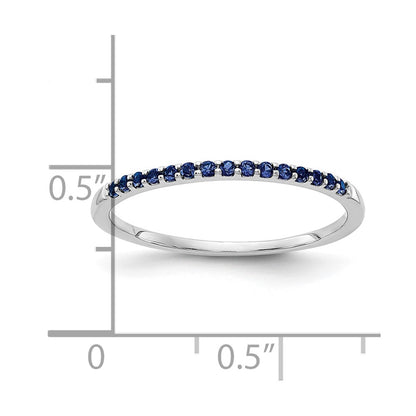 10K White Gold 10K Blue Sapphire Band