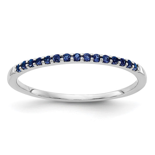 10K White Gold 10K Blue Sapphire Band
