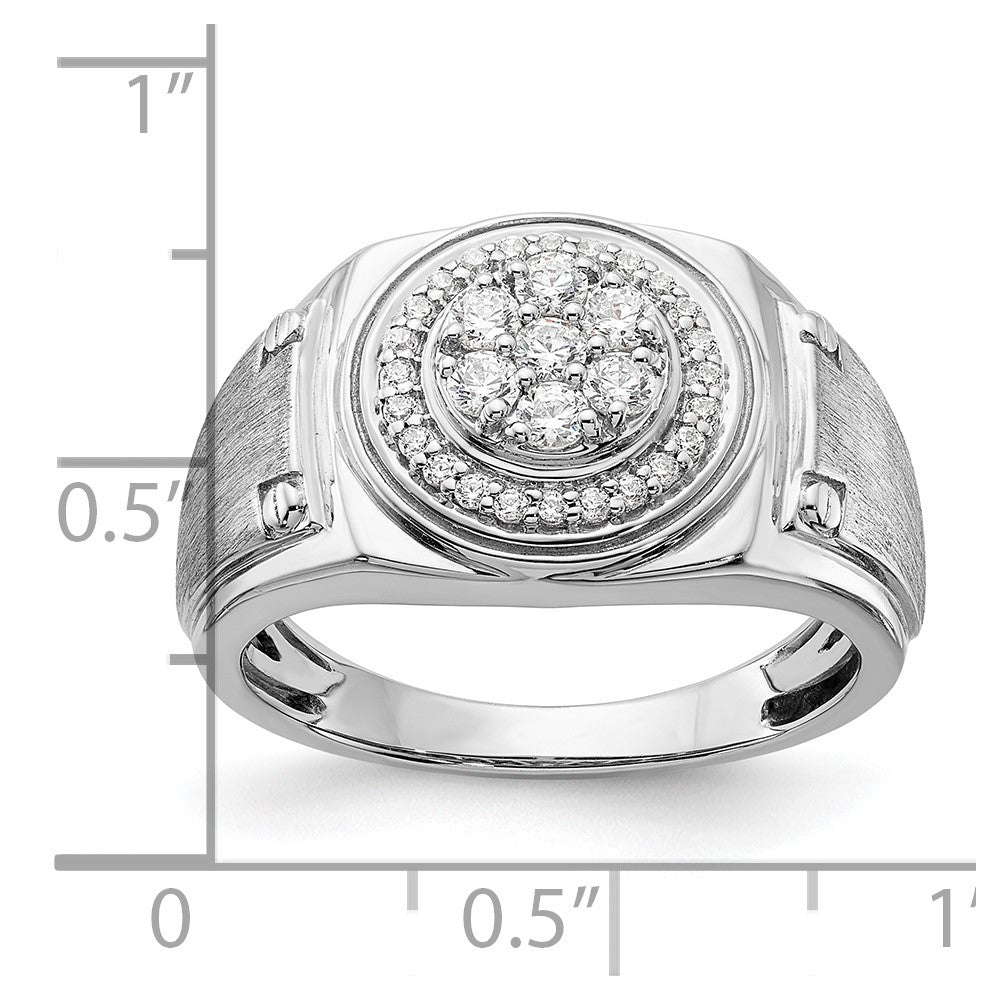 14k White Gold 1/2 Ct. Lab Grown Diamond VS/SI+ G+ Men's Ring