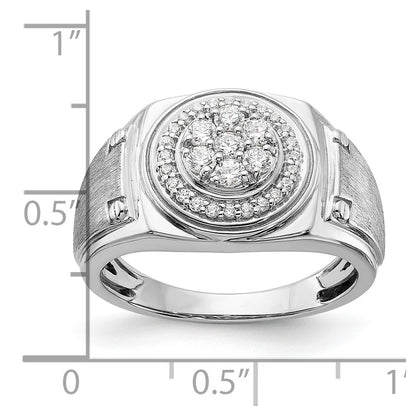 14k White Gold 1/2 Ct. Lab Grown Diamond VS/SI+ G+ Men's Ring