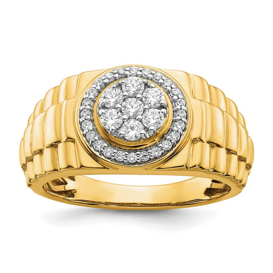 10k Yellow Gold 1/2 Ct. Lab Grown Diamond VS/SI+ G+ Men's Ring