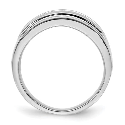 14k White Gold 1/4 Ct. Lab Grown Diamond VS/SI+ G+ Complete Men's Band