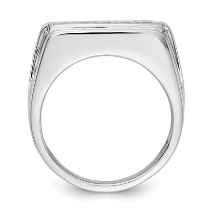 14K White Gold Lab Grown VS/SI+ G+ Diamond 5-stone Men's Ring