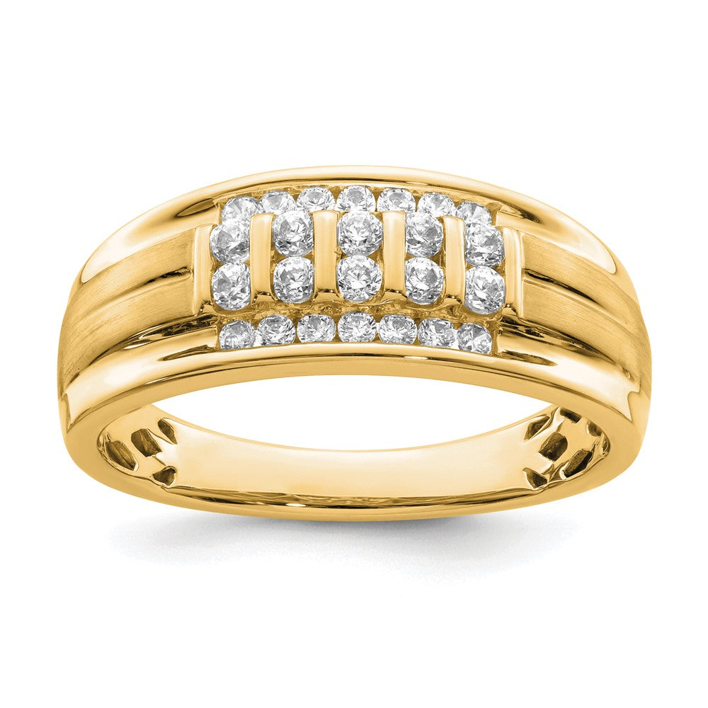 10k Yellow Gold 1/2 Ct. Lab Grown Diamond VS/SI+ G+ Men's Ring