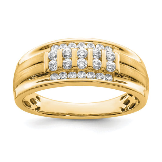 10k Yellow Gold 1/2 Ct. Lab Grown Diamond VS/SI+ G+ Men's Ring