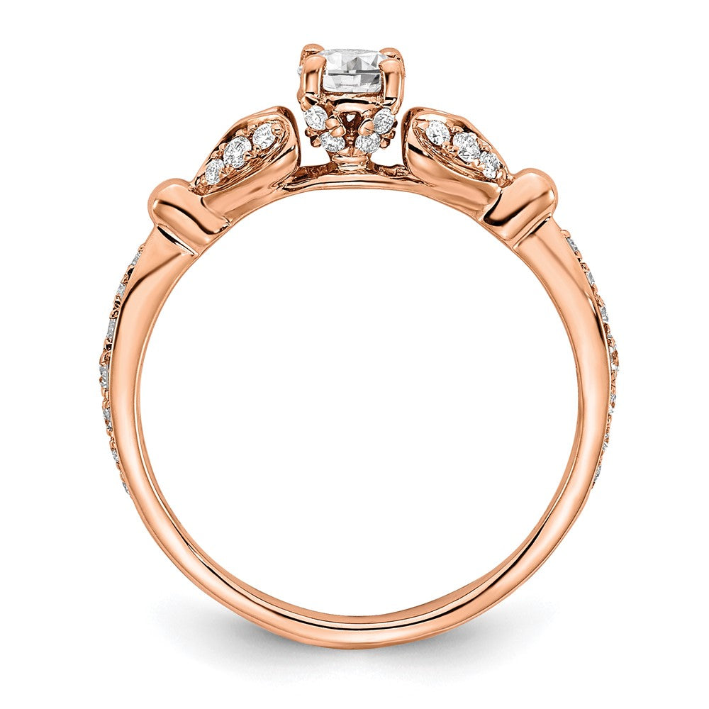 10K Rose Gold Semi Mount Diamond Engagement Ring
