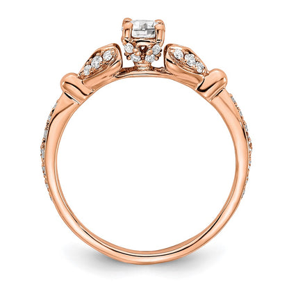 10K Rose Gold Semi Mount Diamond Engagement Ring