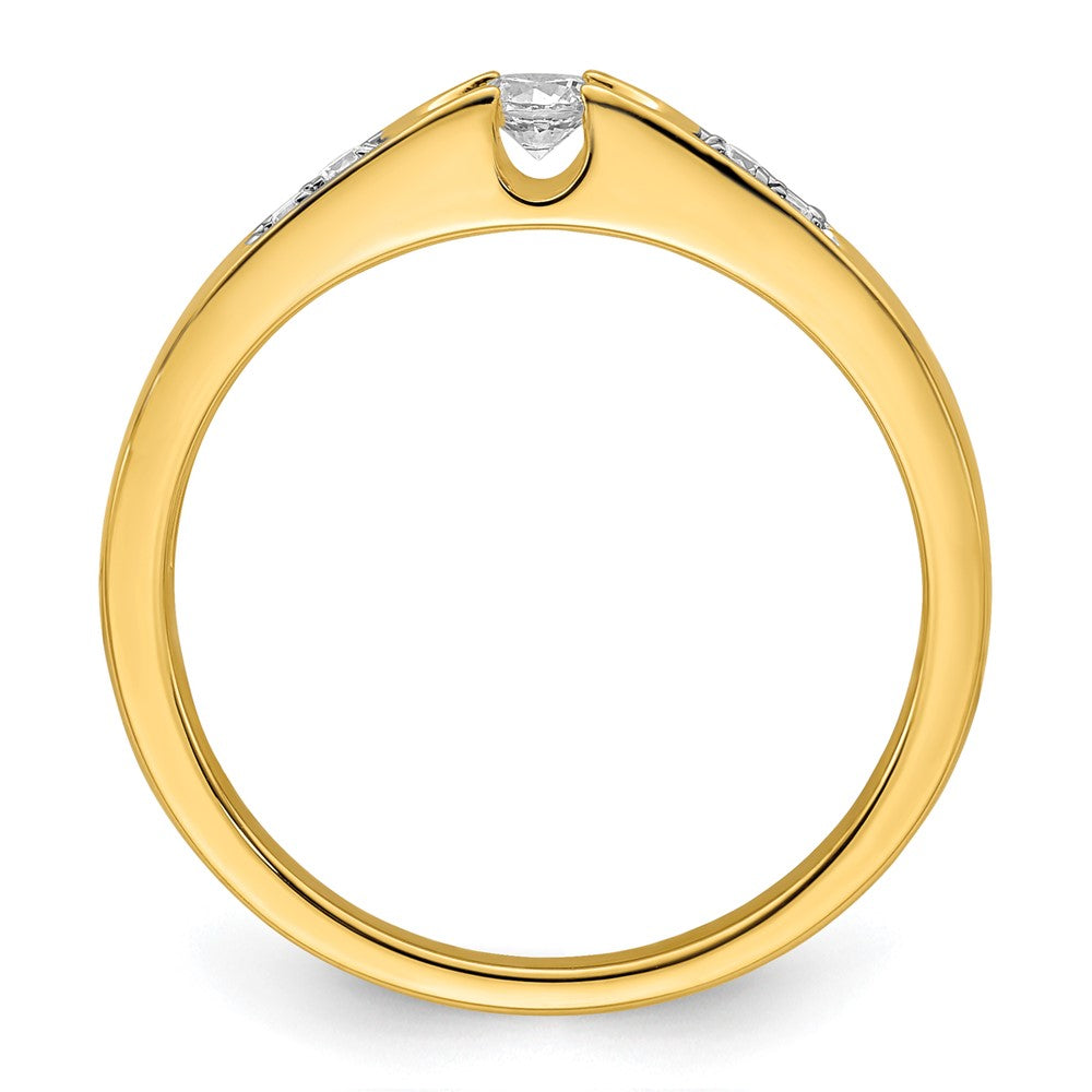 14k Yellow Gold Lab Grown Diamond VS/SI+ G+ Petite Engagement Ring