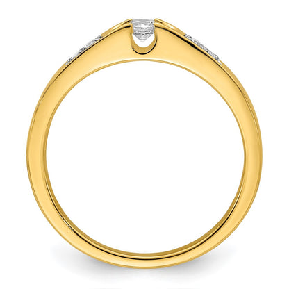 14k Yellow Gold Lab Grown Diamond VS/SI+ G+ Petite Engagement Ring