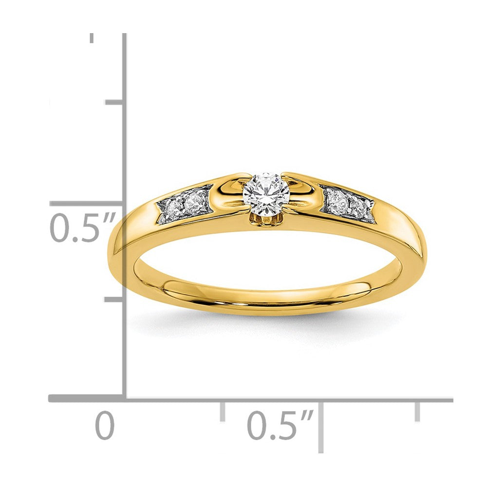 14k Yellow Gold Lab Grown Diamond VS/SI+ G+ Petite Engagement Ring