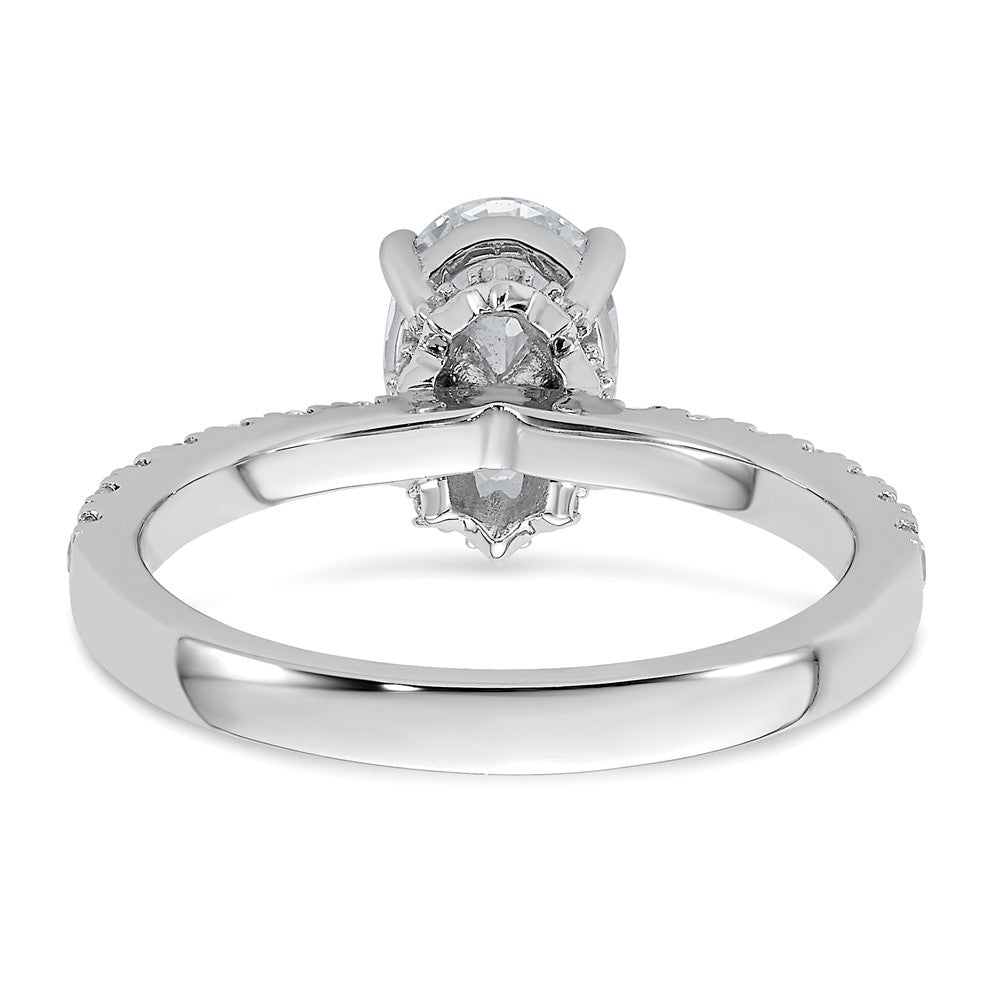 14k White Gold 1 3/8 Ct. Lab Grown Diamond VS/SI+ G+ Oval Solitaire Engagement Ring