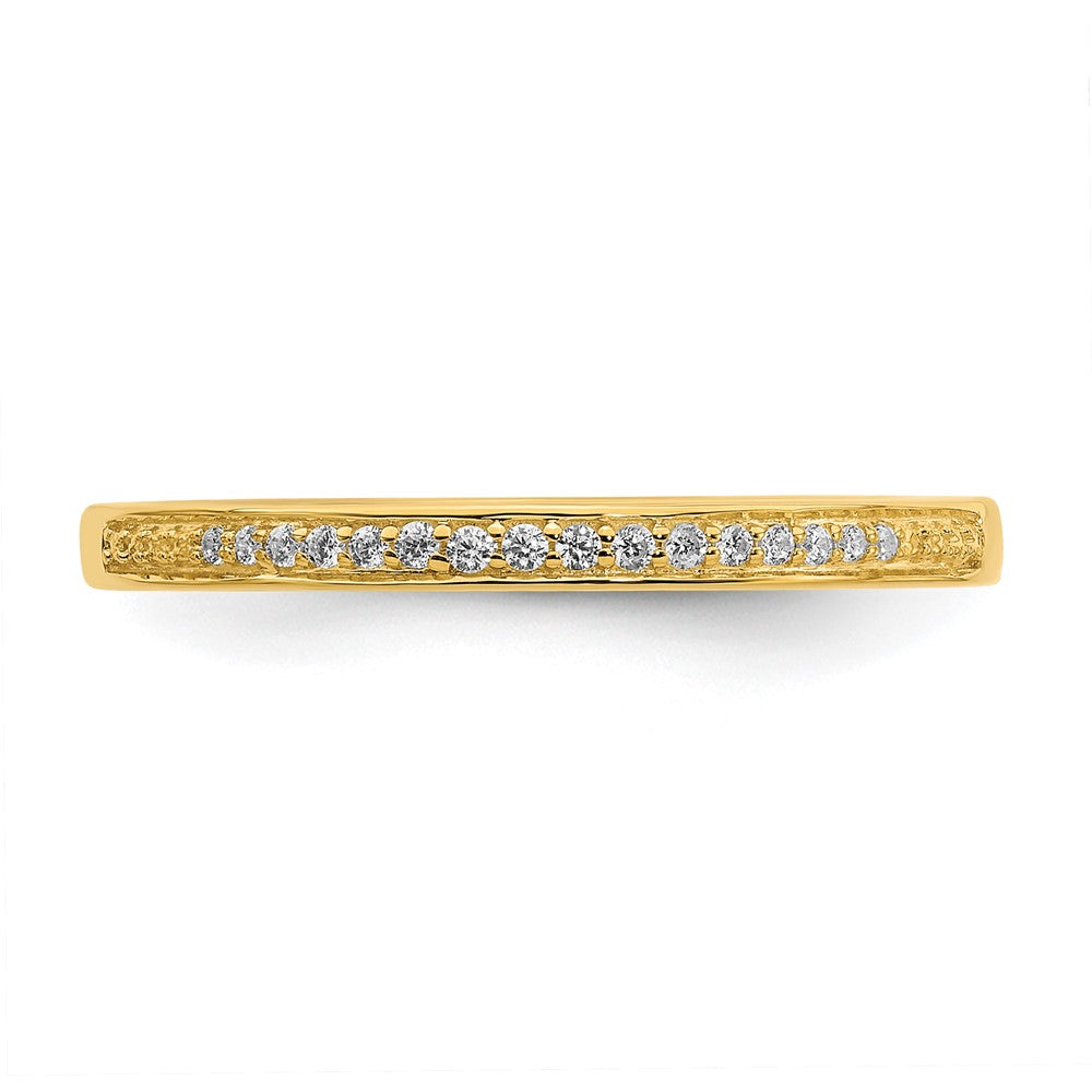 10k Yellow Gold 1/15 Ct. Lab Grown Diamond VS/SI+ G+ Complete Wedding Band