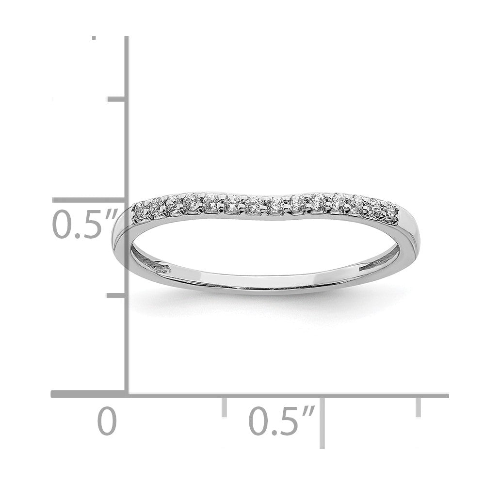 10k White Gold 1/10 Ct. Lab Grown Diamond VS/SI+ G+ Complete Wedding Band