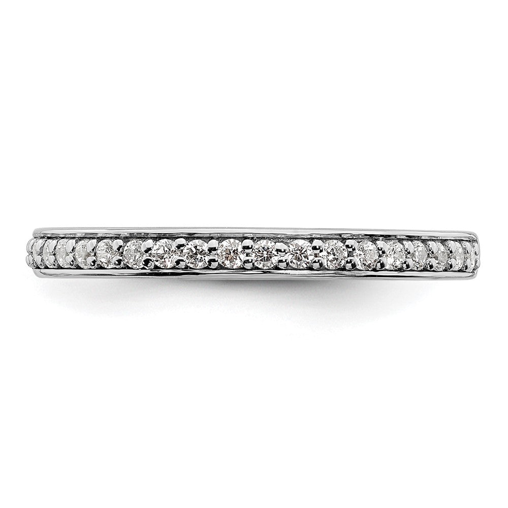 14k White Gold 1/5 Ct. Lab Grown Diamond VS/SI+ G+ Complete Wedding Band