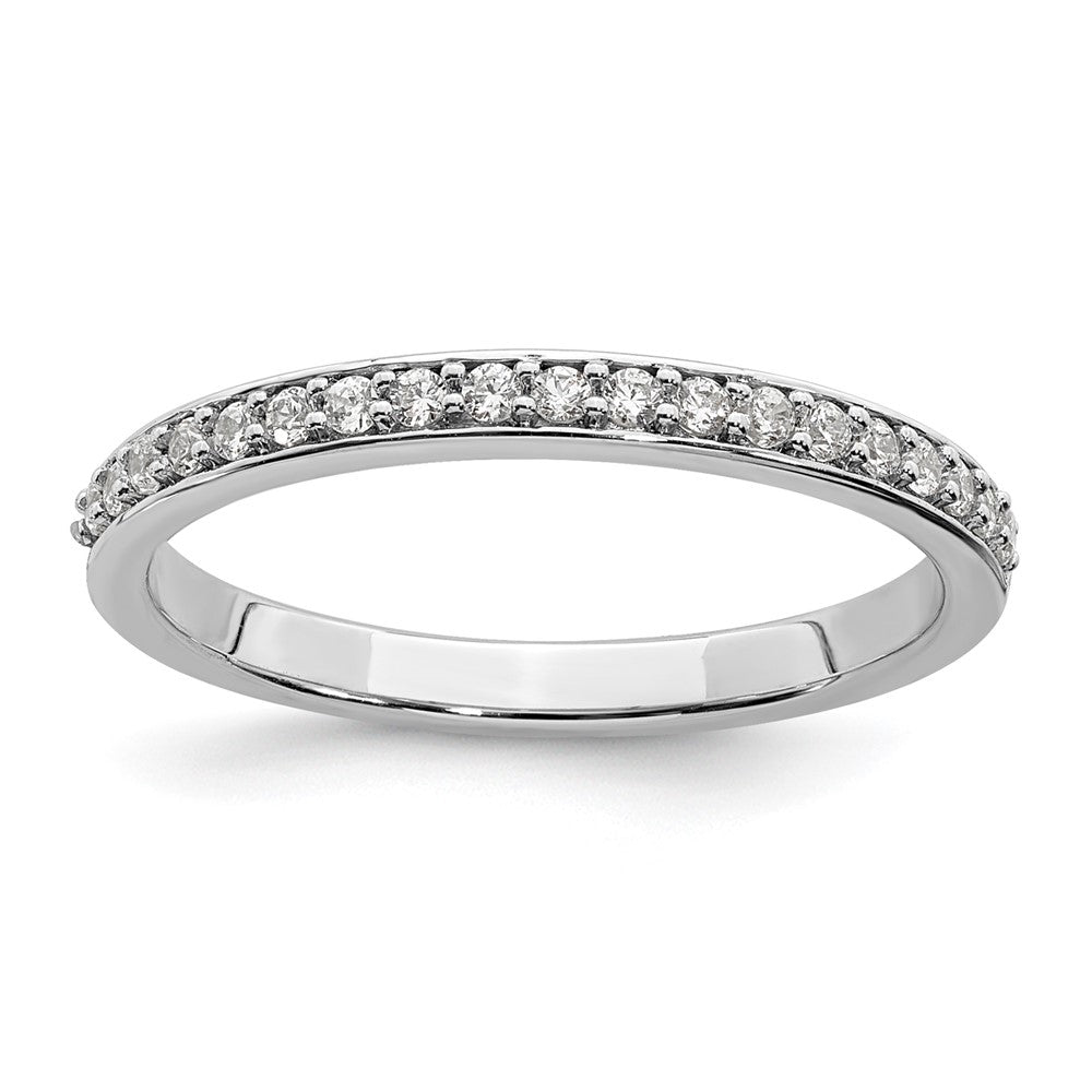 10k White Gold 1/5 Ct. Lab Grown Diamond VS/SI+ G+ Wedding Band Ring