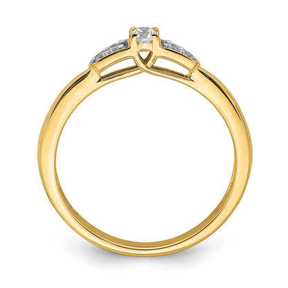 14k Yellow Gold 1/8 Ct. Lab Grown Diamond VS/SI+ G+ Complete Petite Engagement Ring