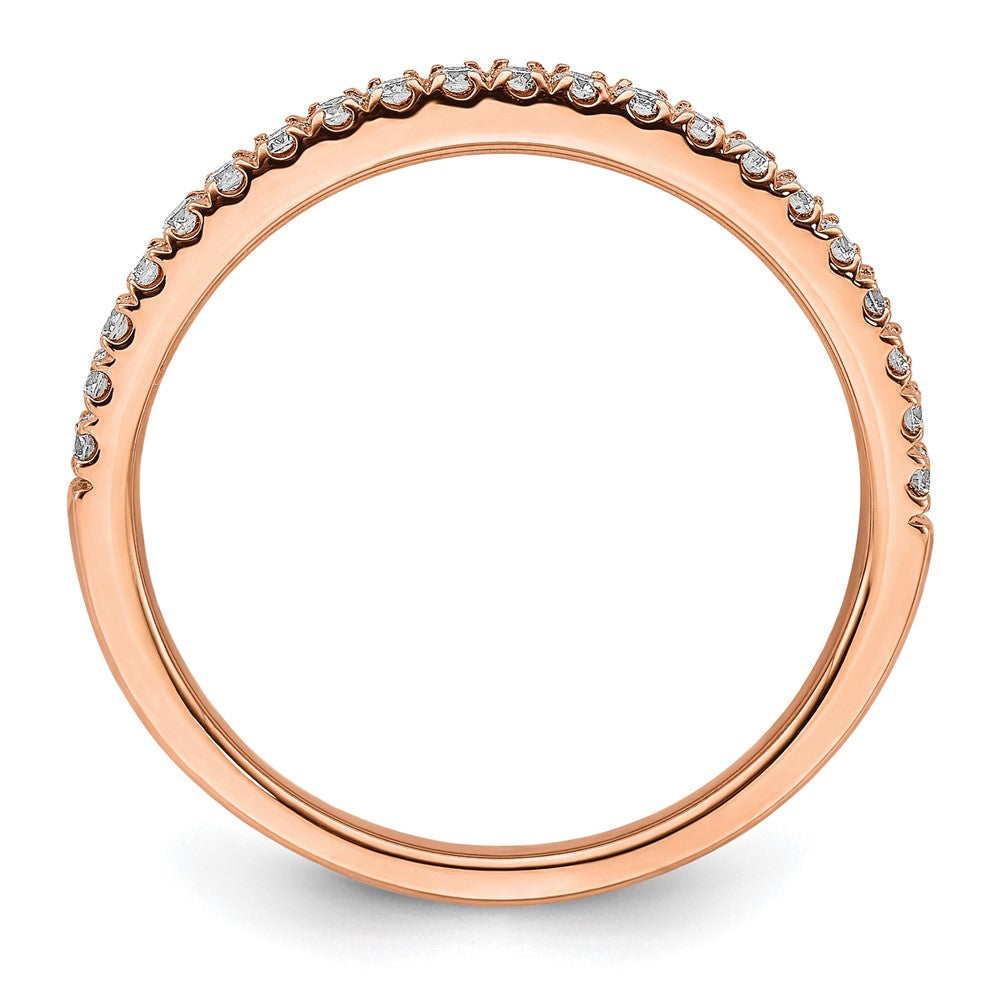 14k Rose Gold 1/4 Ct. Lab Grown Diamond VS/SI+ G+ Complete Wedding Band