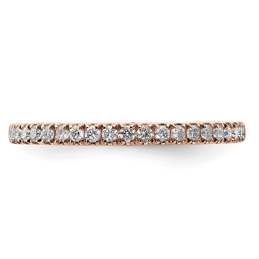 14k Rose Gold 1/4 Ct. Lab Grown Diamond VS/SI+ G+ Complete Wedding Band