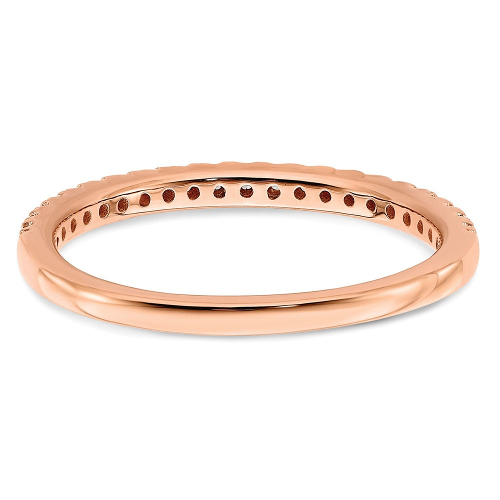 14k Rose Gold 1/4 Ct. Lab Grown Diamond VS/SI+ G+ Complete Wedding Band