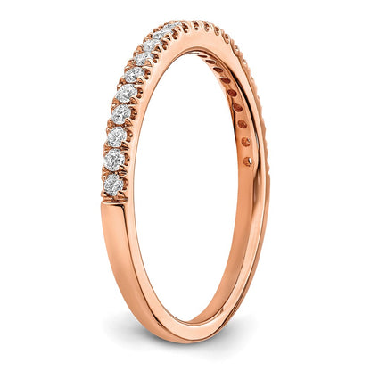 14k Rose Gold 1/4 Ct. Lab Grown Diamond VS/SI+ G+ Complete Wedding Band