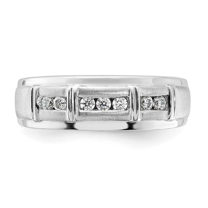 14K White Gold Lab Grown Diamond VS/SI+ G+ Men's Ring